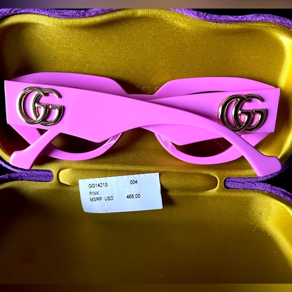 Gucci Geometric Acetate Butterfly Sunglasses like new worn once - Picture 4 of 4